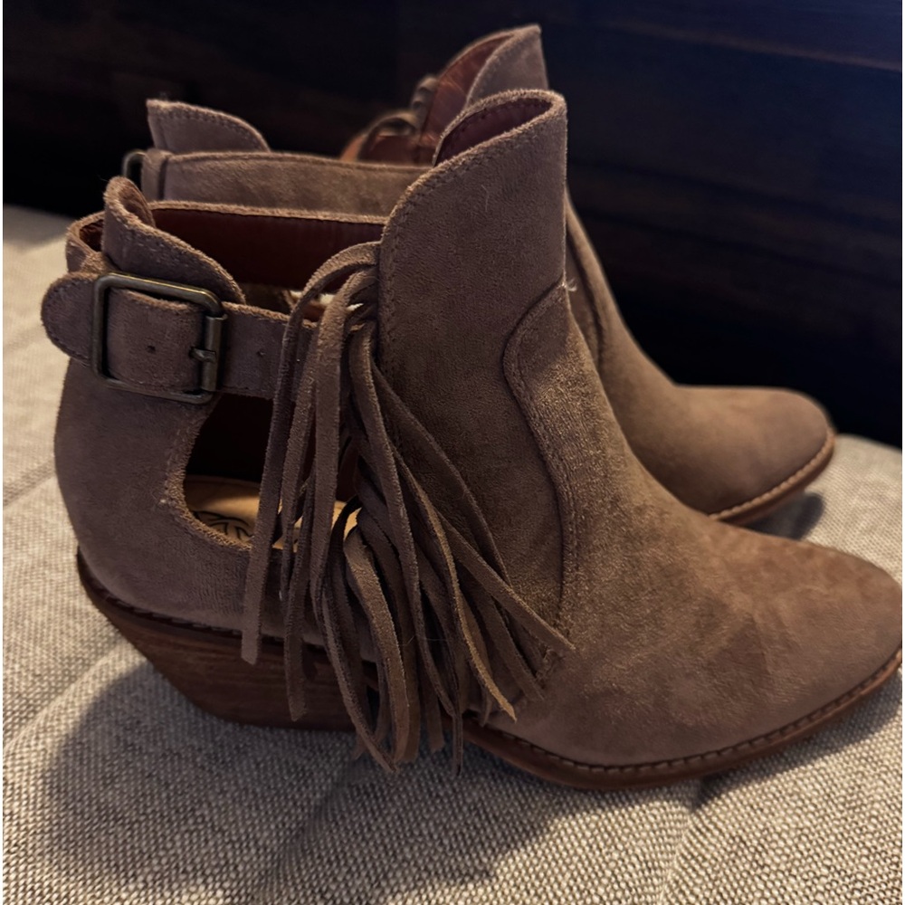 Tan booties